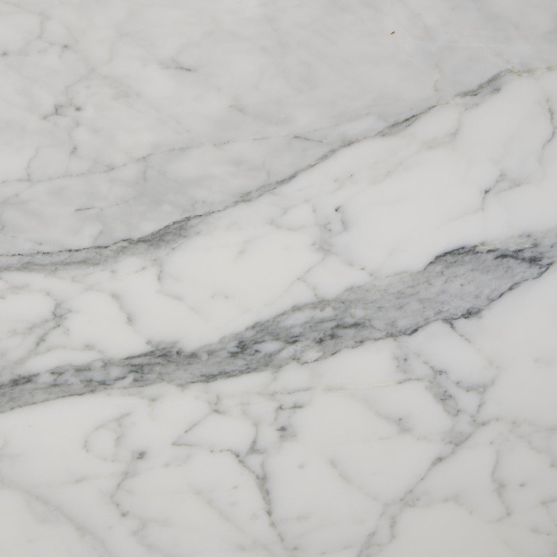Stuart Marble Coffee Table - Large-White Calacatta Marble, 13" H x 30.75" L x 28.5" W