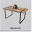 Ensemble de table de salle à manger rectangulaire avec plateau en bois aggloméré et pieds en métal noir, 6 pièces-917581634-917581635