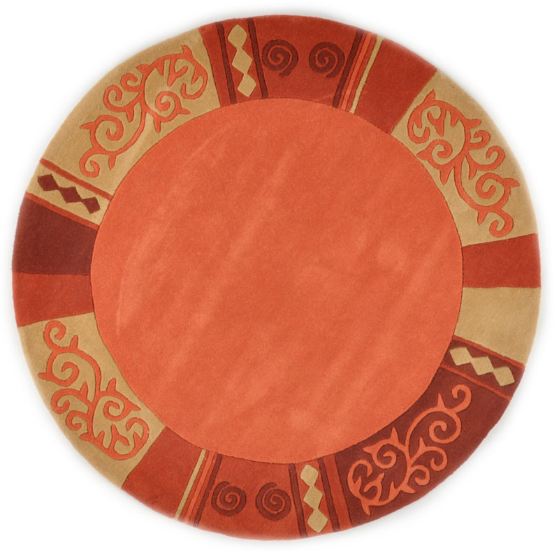 Ambadi Solid Colour Wool Hand Tufted Area Rug, Round 150 cm