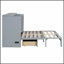 Lit escamotable peu encombrant avec de grands tiroirs, parfait pour la vie moderne et des solutions de rangement efficaces.-615199850-615199851