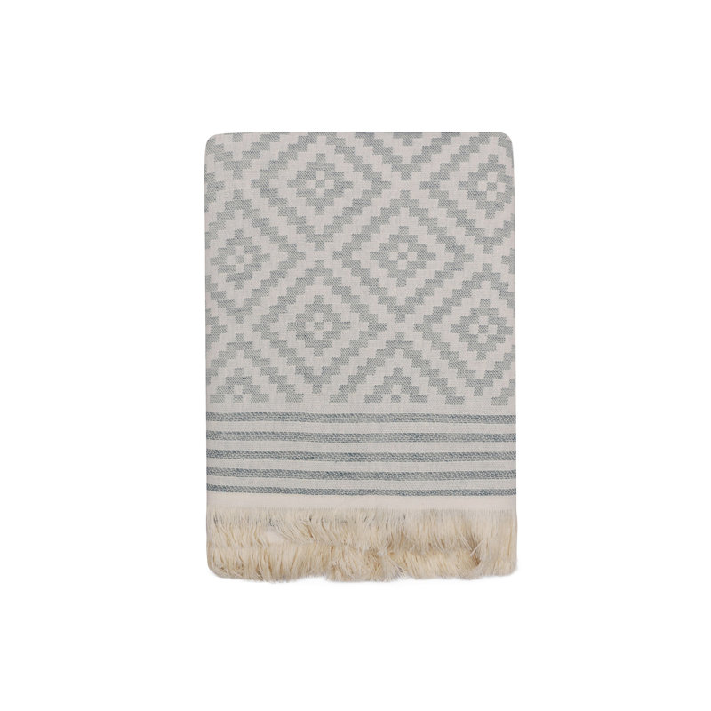 Serviette de plage 100% coton Lawlor, Vert