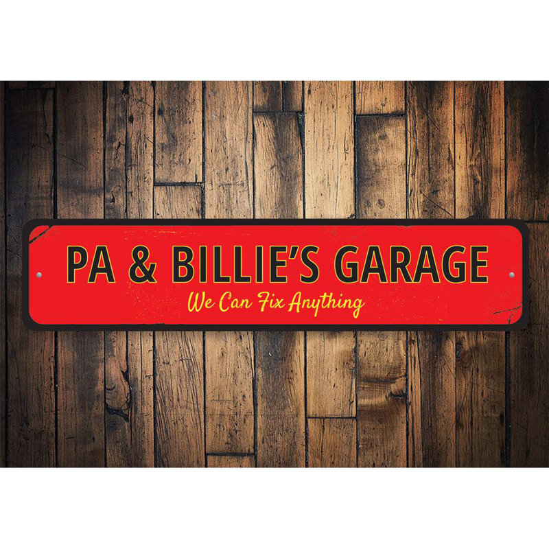 Enseigne de garage en aluminium Fix Fix, H 6 po x l 24 po x P 0,06 po