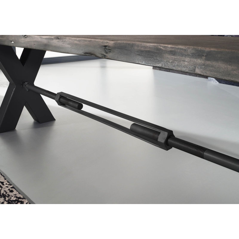 Iron Label Bench, H46 x W180 x D38cm, Black