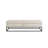 58.6" Bed Bench Metal Base With Storage Beige Velvet-903563610