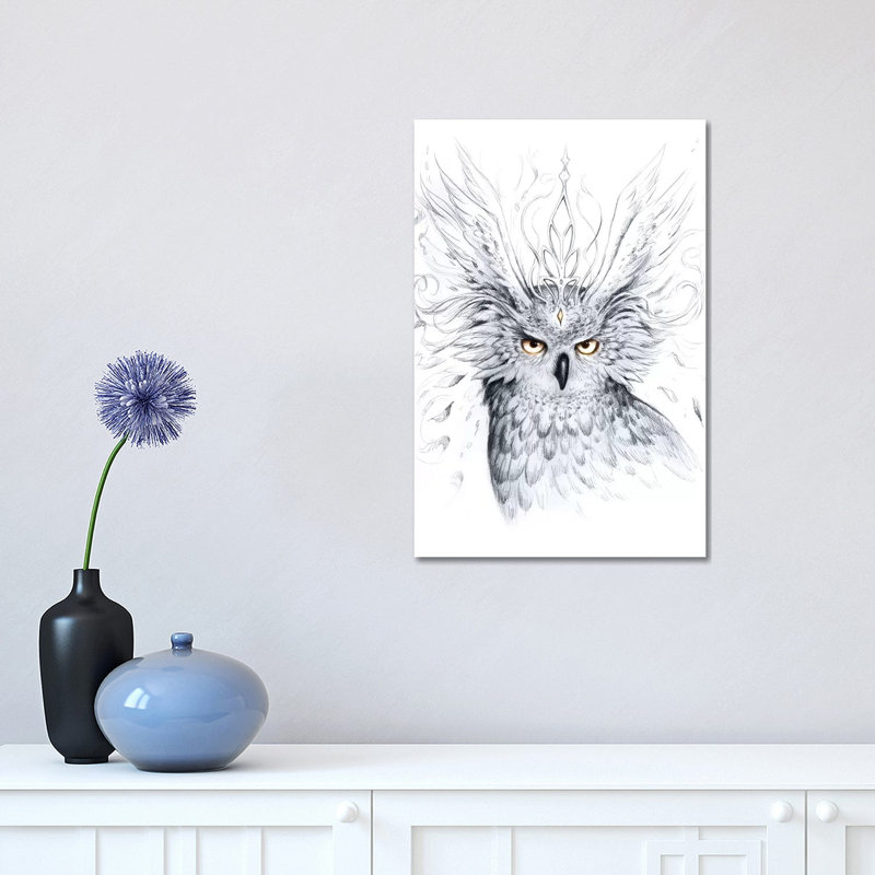 Owl by JoJoesArt - Wrapped Canvas Print, 30.48 cm H x 45.72 cm W