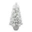 Arbre floqué blanc illuminé 4,5 pi avec pot Mgo