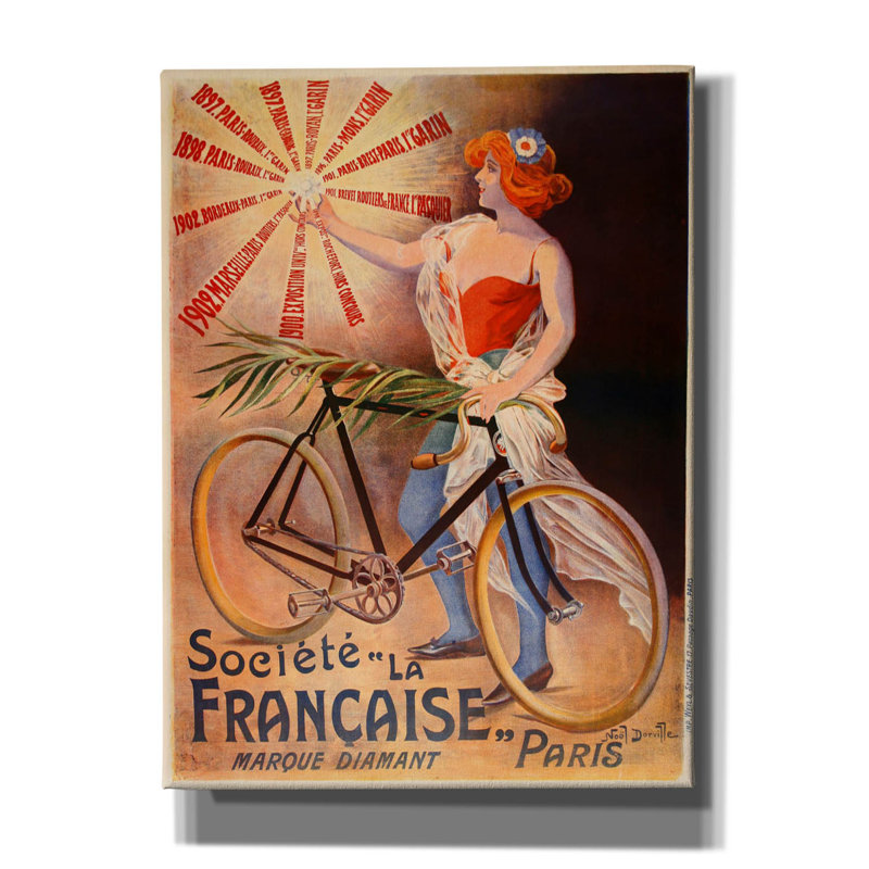 "Société française" par Vintage Posters, H 54 po x l 40 po x P 1,5 po