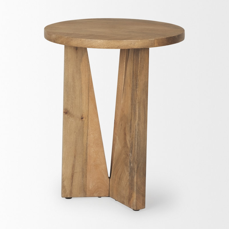 Camerron Solid Wood End Table, Light Brown