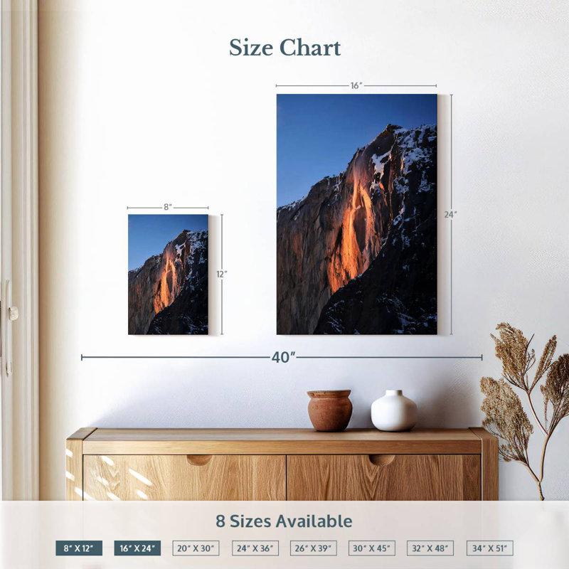 Alvord Yosemite Phenomenal Firefall, 12" H x 8" W