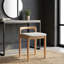 Tabouret d'appoint en bois massif, tabouret de maquillage en bois de hêtre naturel avec bords doux, siège de meuble-lavabo de chambre à coucher pour coiffeuse et décoration intérieure