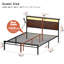 Antioch Bed with LED Light and Charging Station, Storage Headboard, No Box Spring Needed-63272931-63272935