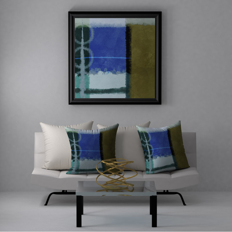 Abstract Reversible Throw Pillow, 18" x 18"