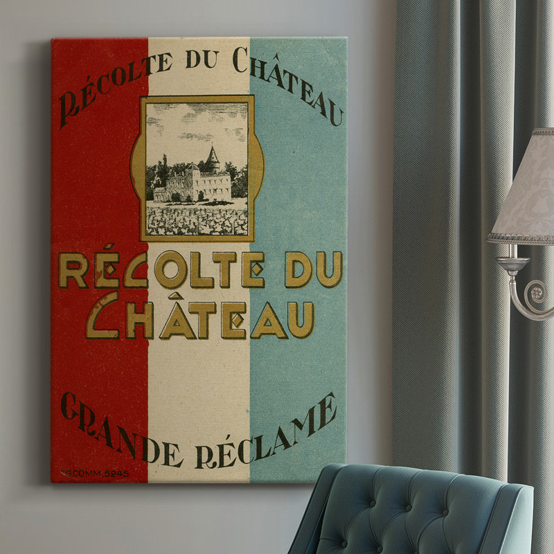Recolte du château - peinture sur toile tendue, H 36 po x l 24 po x P 1 po
