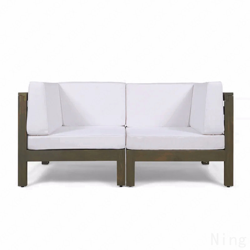 Ensemble de causeuse 2 pièces, blanc