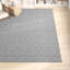 Tapis gris clair en laine tressé à la main-2096671832