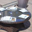 Round Aluminum Wicker Dining Table – (53.15" Diameter X 28.35" H)-1513355260
