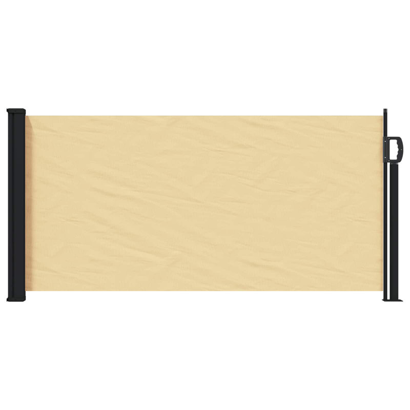 VidaXL Polyester Cover Retractable Patio Awning, 500cm W x 100cm D, Sand