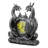 Roman Numeral Resin Quartz Movement / Crystal Tabletop Clock in Silver