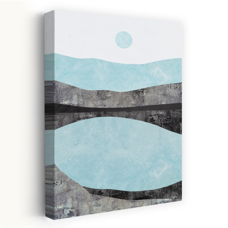 «Serene Abstract Landscape Abstract Contemporary Landscape Nature», reproduction d'art murale, H 48 po x l 32 po