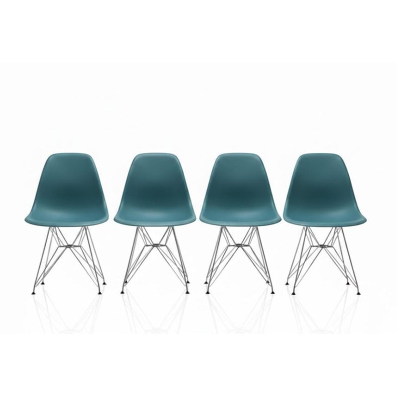 Chaise d'appoint en plastique Renna, Paon