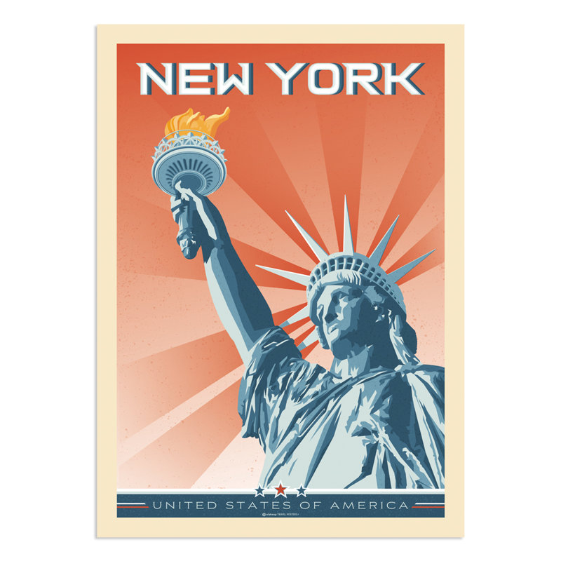 New York Statue Of Liberty by Andy Warhol - No Frame Print, 70cm H x 50cm W