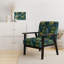 Chaise avec accoudoirs rembourrée Azure and Green