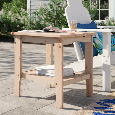 Endymion Rectangular Cedar Outdoor Side Table , 24'' in. W 19'' in. D