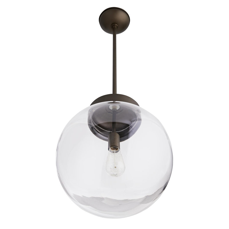 Reeves 1 - Light LED Outdoor Pendant, Aged Brass