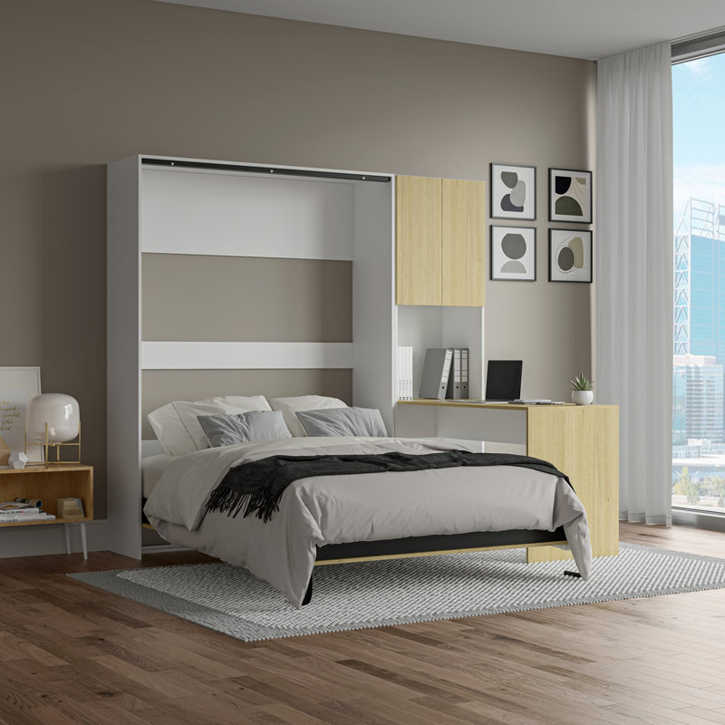 Roland Murphy Bed With Desk, Full, Sheer Beauty