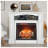 Infrared Heating Electric Fireplace Insert, with Realistic Log Flame, Remote Control, and Overheating Safety