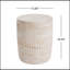 Table d'appoint d'extérieur / d'intérieur en béton léger avec finition en travertin élégant et design polyvalent