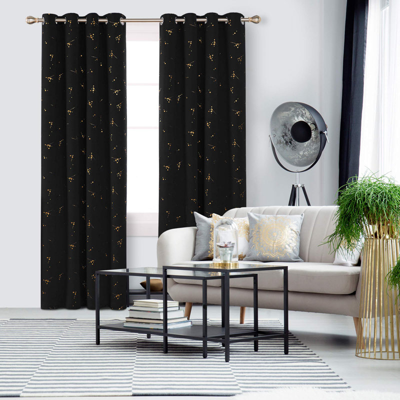 Blackout Curtain Pair, 55cm Width x 180cm Drop