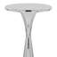 Table d'appoint contemporaine en métal de 56 cm (22 po) en nickel poli