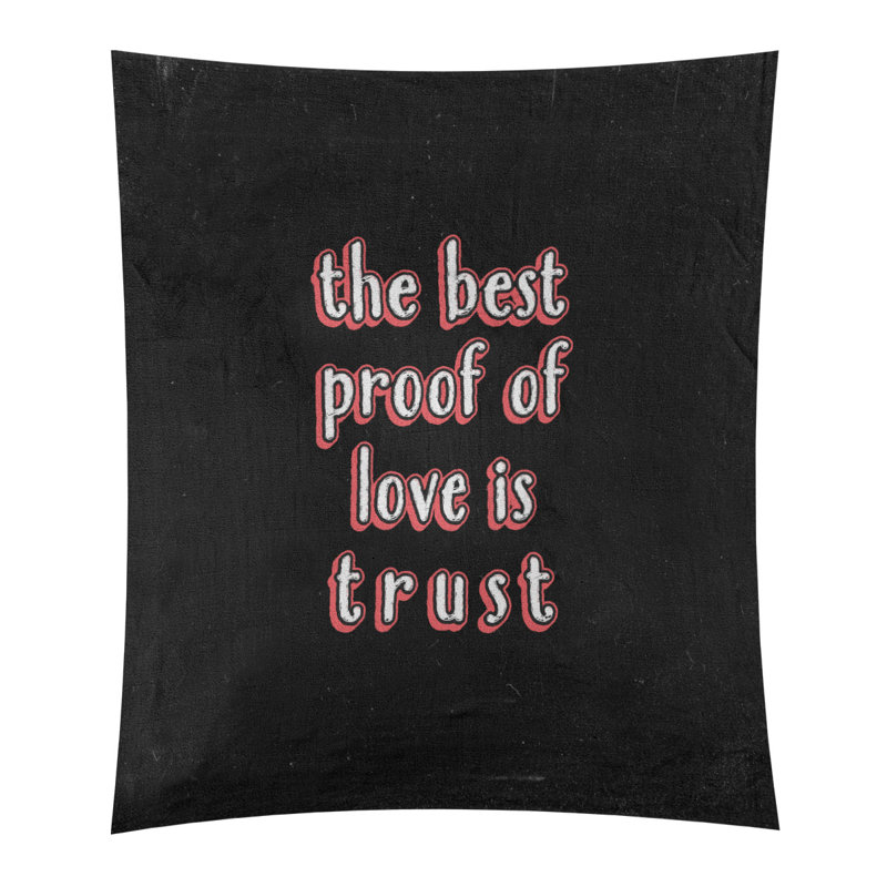 Tapisserie en polyester «Love and Trust» en polyester, H 60 po x l 51 po, Rouge