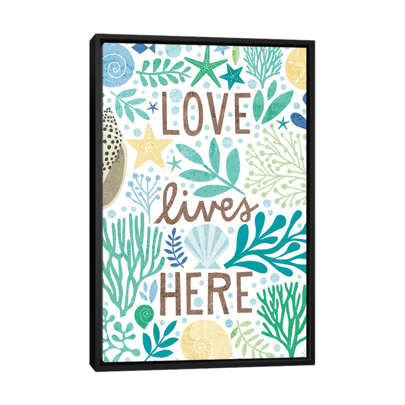 «Under Sea Treasures xiv», impression sur toile, H 26 po x l 18 po x P 1,5 po, Toile avec cadre noir, Pas de tapis