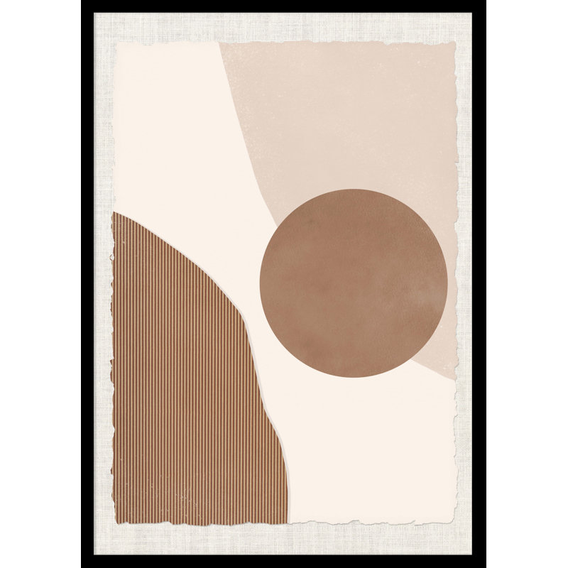 Abstract Shapes - Print, Natural Oak Framed, 46.4cm H x 63.8cm W x 1cm D