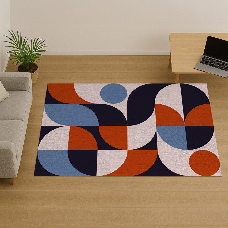 Geometric Area Rug, Rectangle 140 x 200 cm