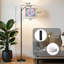Lampe sur pied à arc avec abat-jour ajustable boîtes pastel Botanical