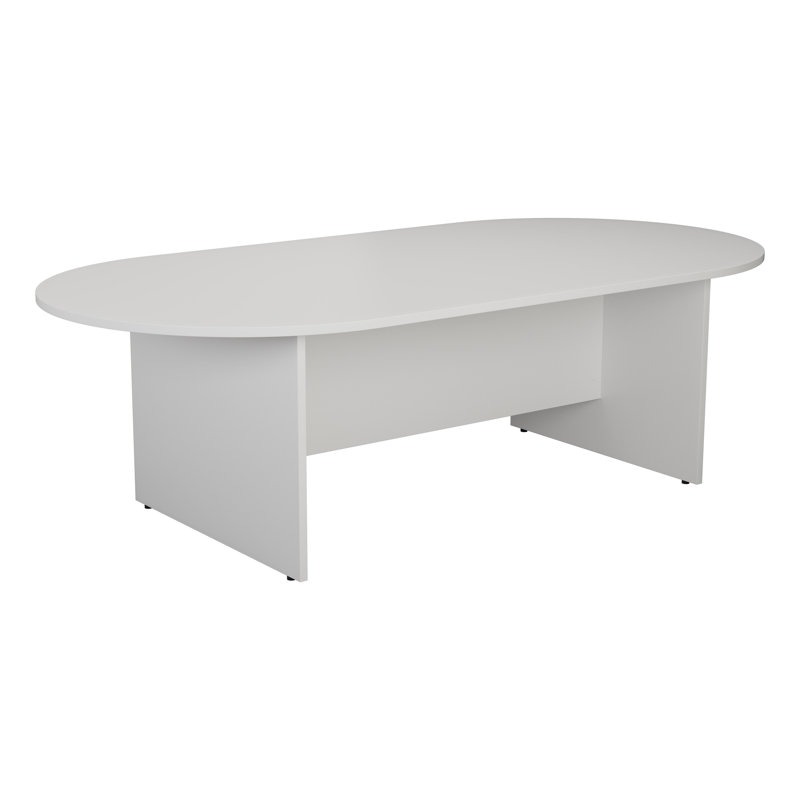 Buariki Oval Conference Table, H73 x L180 x W100cm, White