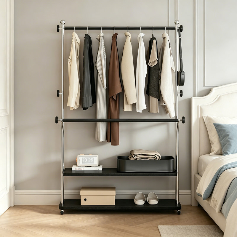 Modern Rolling Coat Rack