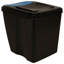 Polypropylène anthracite vidaXL empilable 19,8 gallons