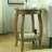 Walnut wood side table with drawer.