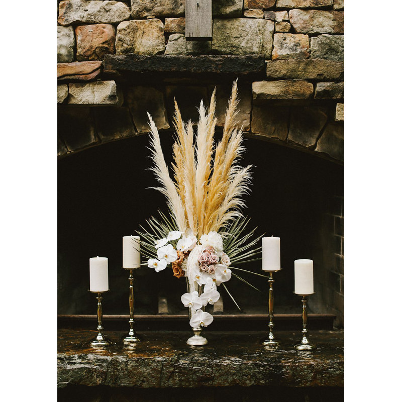Metal Tabletop Candlestick, 12" H x 5" W x 5" D