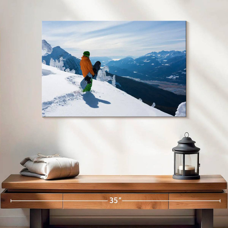 Snowboard à Revelstoke, H 16 po x l 24 po
