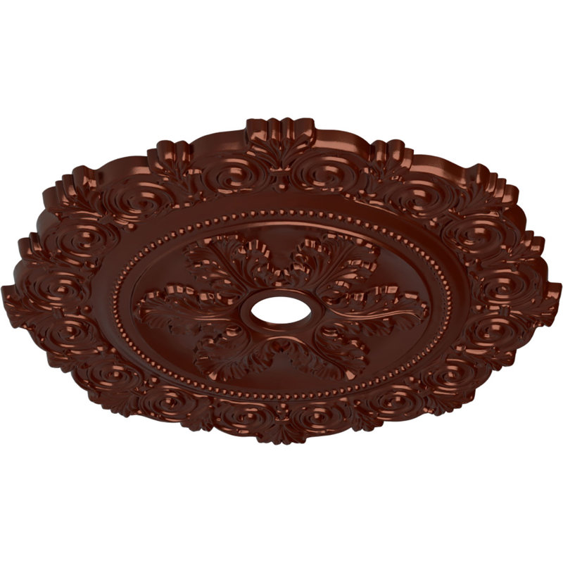 Médaillon à volutes Endurathane, DE 33 1/4 po x P 3 5/8 po x P 1 po (pour auvents jusqu'à 3 5/8 po), cuivre antique peint à la main