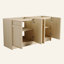 Meuble-lavabo autoportant 60 po et 4 portes d'armoire à fermeture en douceur-BCV11160DDOK (KD-Emballage)