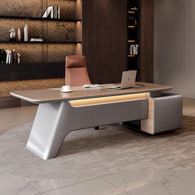 94.49"Simple and modern L-shaped executive desk