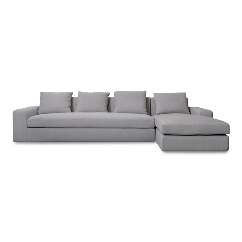 Canapé modulaire Cameca, Graphite Crypton Performance Weave, Orienté à droite