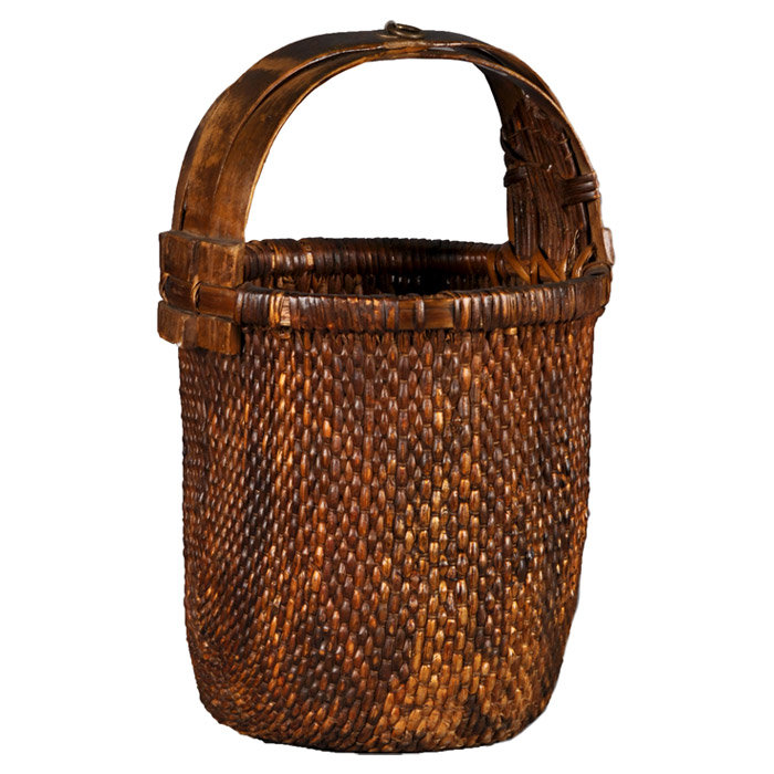 Antique Revival Chinese Wicker Box