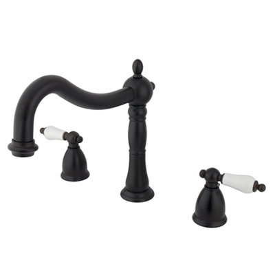 Robinet de baignoire romaine à fixation sur plateau à poignées doubles Heritage